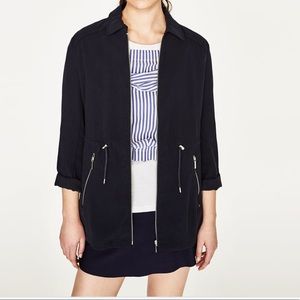 Zara safari navy color jacket